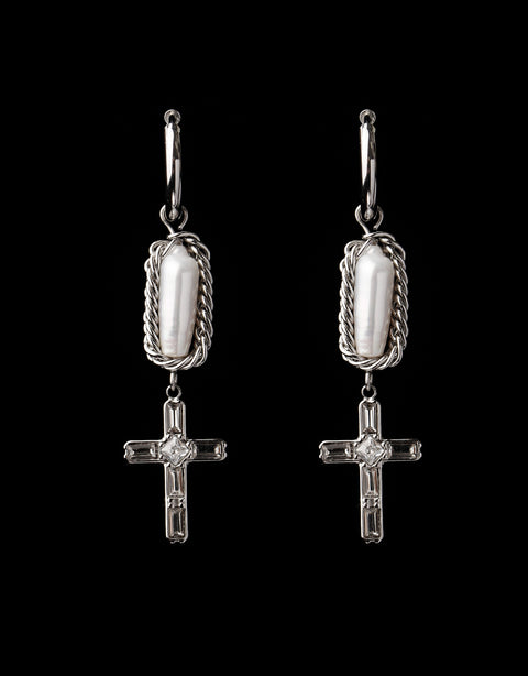 Wrapped Pearl Earrings